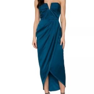 New Yumi Kim Strapless Mini Dress Tulip Silk Dress Small Women’s Wrap Skirt